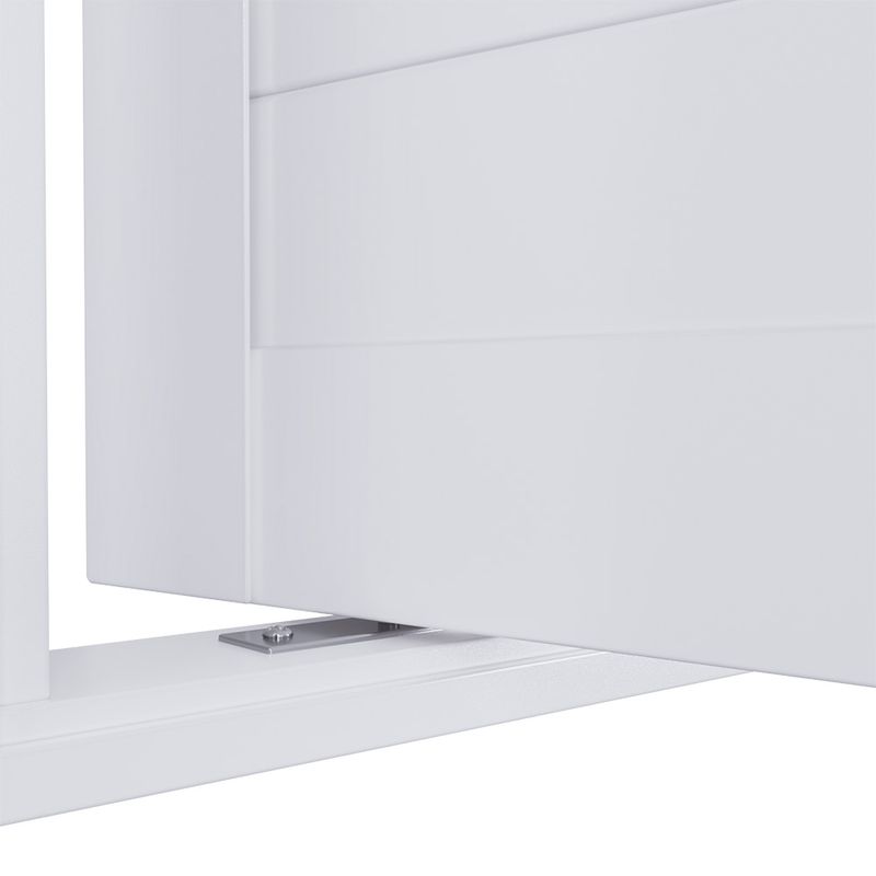 Porta Pivotante Alumínio Branco com Puxador Esquerdo 210x100cm