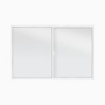 Janela de Correr 2 Folhas sem Grade Alumínio Branco 100x150cm