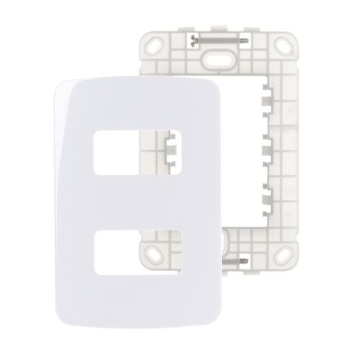 Placa 2 Postos 4x2 com Suporte Linha B3 Margirius