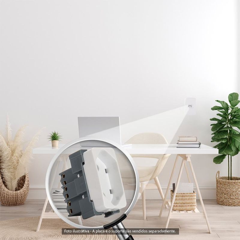 Módulo Tomada 2P+T 20A/250V Branco Linha B3