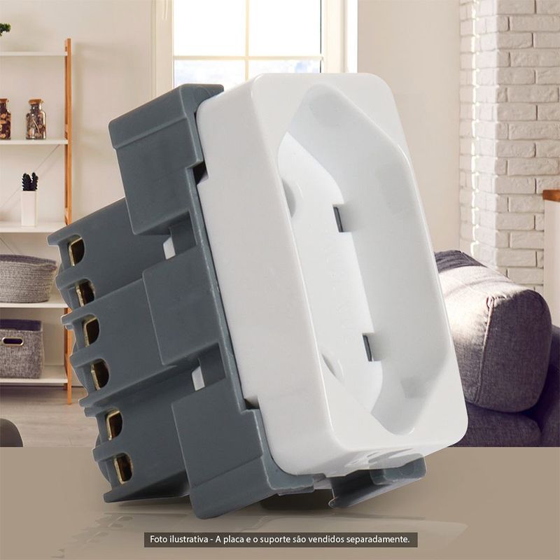 Módulo Tomada 2P+T 20A/250V Branco Linha B3