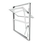 Janela Basculante Vidro Boreal Alumínio Brilhante 40x40cm