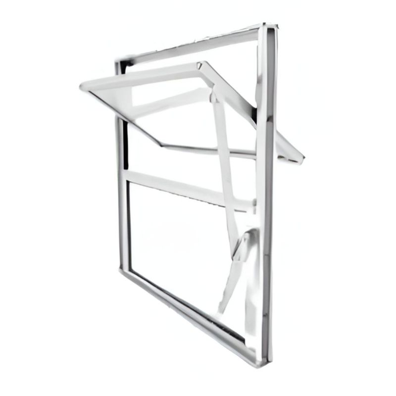 Janela Basculante Vidro Boreal Alumínio Brilhante 40x40cm