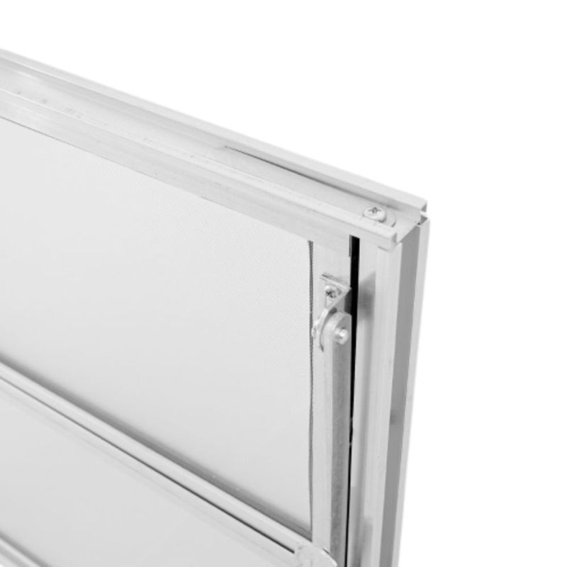 Janela Basculante Vidro Boreal Alumínio Brilhante 40x40cm