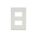 Placa 2 Postos 4x2 sem Suporte Branca Lunare