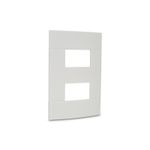 Placa 2 Postos 4x2 sem Suporte Branca Lunare