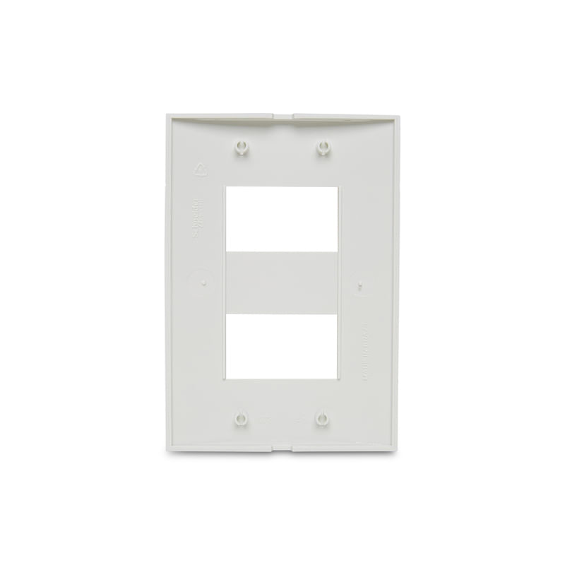 Placa 2 Postos 4x2 sem Suporte Branca Lunare