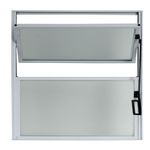Janela Basculante Vidro Boreal Alumínio Branco 40x40cm