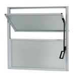 Janela Basculante Vidro Boreal Alumínio Branco 40x40cm