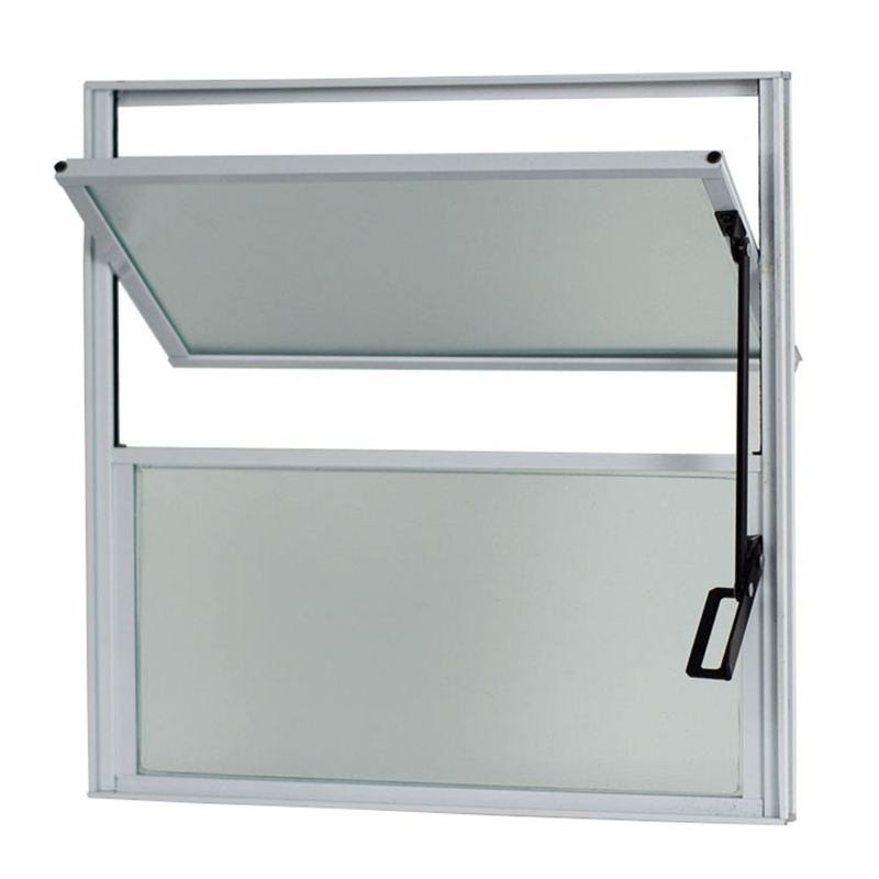 Janela Basculante Vidro Boreal Alumínio Branco 40x40cm