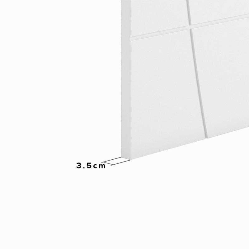 Folha Porta Camarão Colméia Bella Primer Branco c/ Ferragens 210x70cm