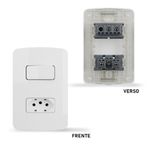 Conjunto Interruptor Simples + Tomada 2P+T 10A 4x2 Branco B3