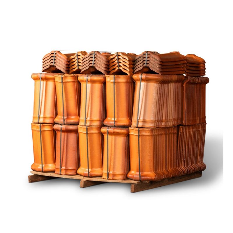 Cumeeira Colonial Cerâmica Resinada Vermelha 41x21cm Barrobello