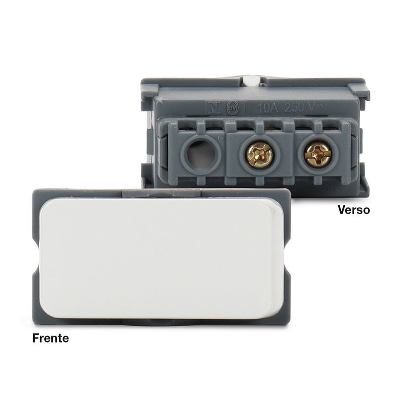 Módulo Interruptor Simples 10A/250V Branco Linha B3