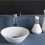 Cuba de Apoio Redonda Branca 29cm Louça Icasa ICA15-00