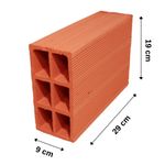 Bloco Cerâmico de Vedação 9x19x29cm Nova União