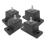 Calço Base Ar Condicionado com Parafusos Porcas e Borrachas 4 Unidades