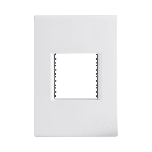 Placa 2 Postos Adjacentes 4x2 com Suporte Branca Liz