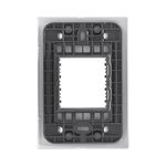 Placa 2 Postos Adjacentes 4x2 com Suporte Branca Liz