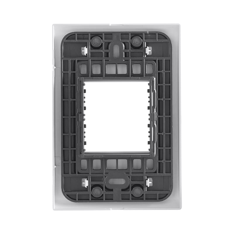 Placa 2 Postos Adjacentes 4x2 com Suporte Branca Liz