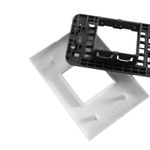 Placa 2 Postos Adjacentes 4x2 com Suporte Branca Liz