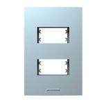 Placa 2 Postos 4x2 com Suporte Branca Inovapro