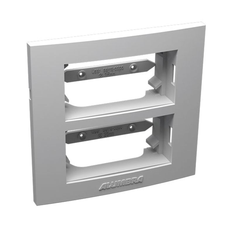 Placa 2 Postos com Suporte para Móveis Branca Inovapro