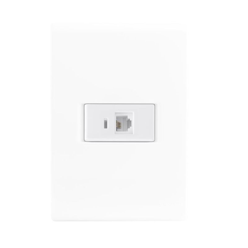 Módulo Tomada para Telefone RJ11 2 Fios Branco Liz