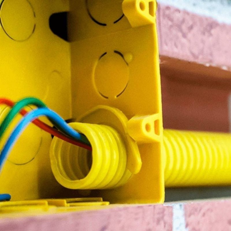 Caixinha de Embutir 4x4 para Alvenaria Amarela Tigreflex