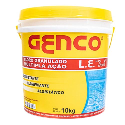 Cloro Granulado Estabilizado Balde 10kg Multiplação 3x1 Genco