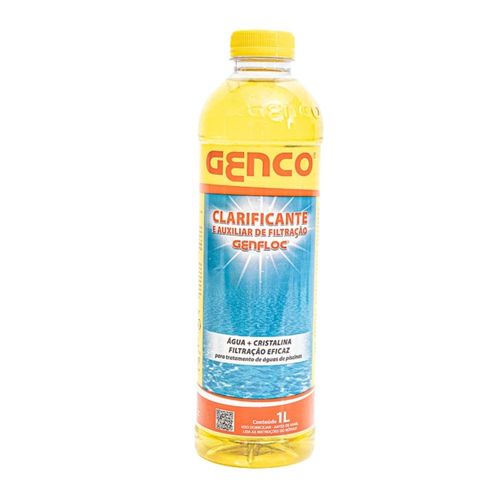 Clarificante e Auxiliar de Filtração Frasco Genfloc Piscina Genco