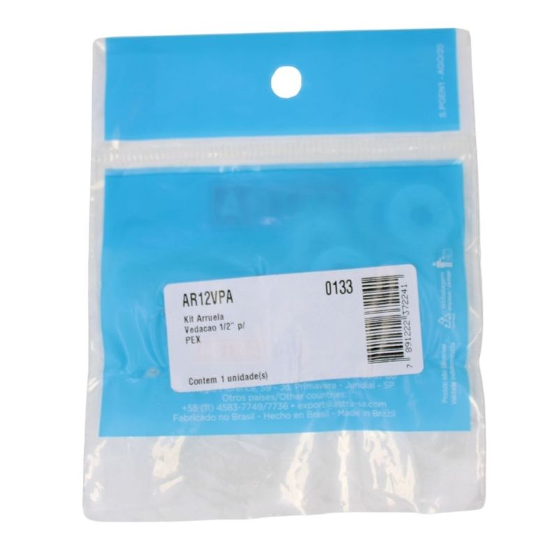 Vedação para Anel Metálico Pex 16mm 1/2" 10 peças Astra