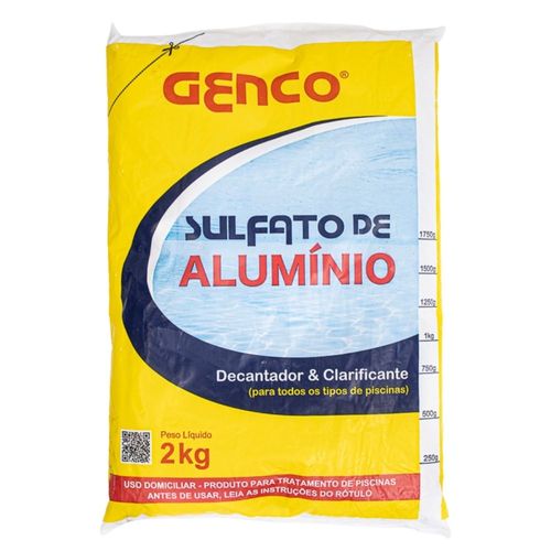 Sulfato de Alumínio 2kg Piscina Genco