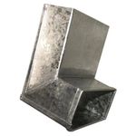 Pé para Condutor Retangular Aço Corte 28 Zincado 4cm Calhaforte