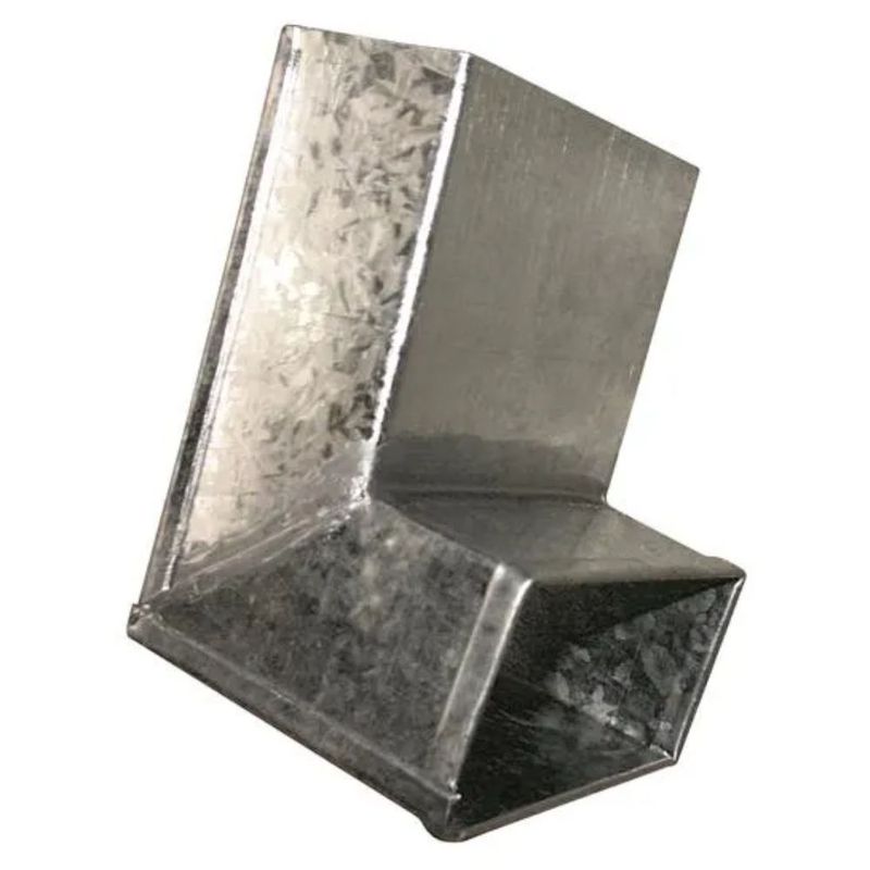 Pé para Condutor Retangular Aço Corte 28 Zincado 4cm Calhaforte