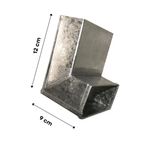 Pé para Condutor Retangular Aço Corte 28 Zincado 4cm Calhaforte