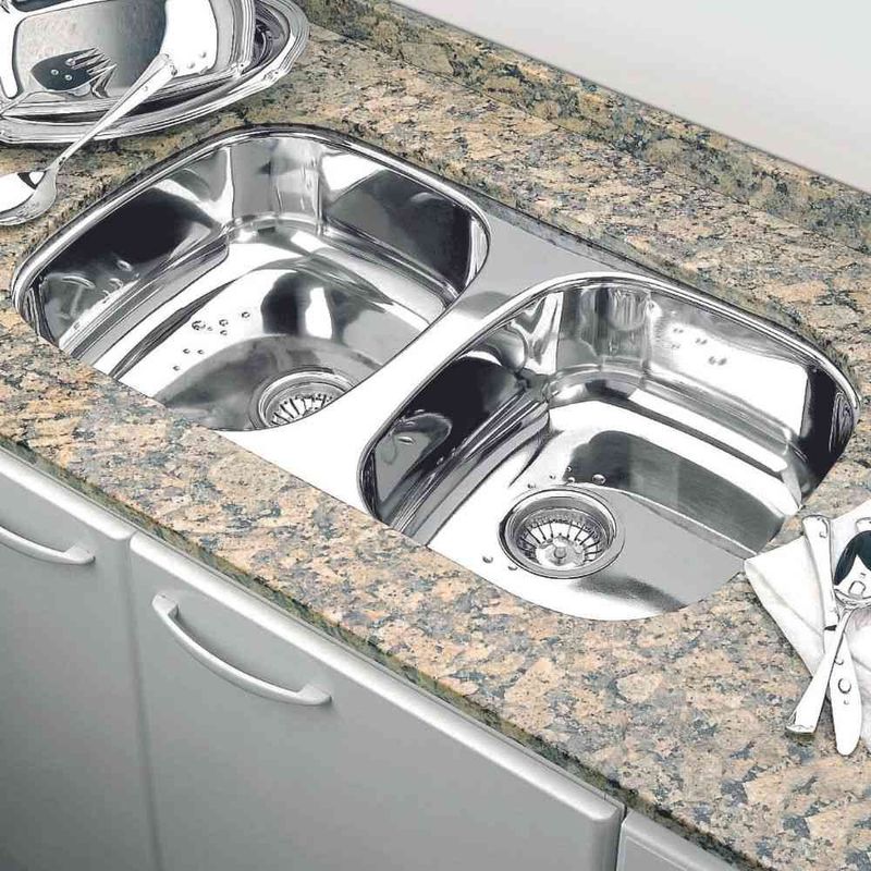 Cuba de Embutir Retangular 76,8x44,6x15cm Aço Inox Tramontina Dupla