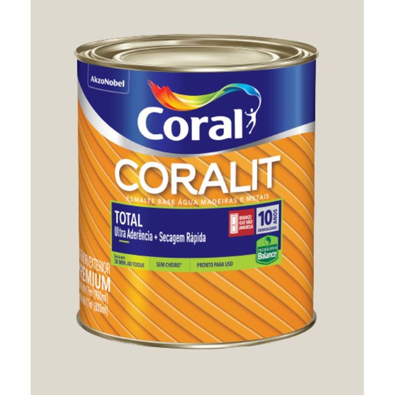 Esmalte Premium Base Água Brilhante Coralit Gelo 0,9L Coral