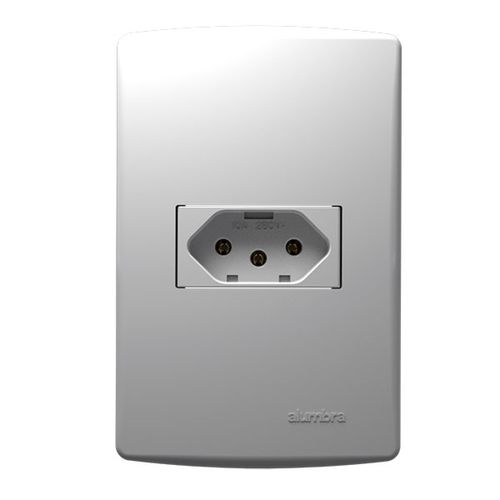 Conjunto Tomada 2P+T 10A/250V 4x2 Branco Biancopro