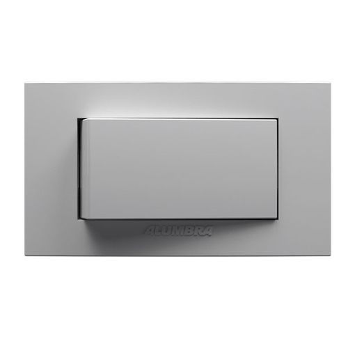 Conjunto Interruptor Simples + Placa para Móveis Branca Modulopro