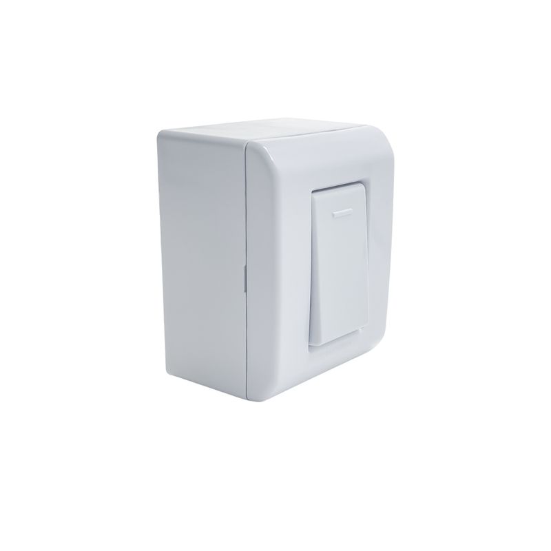 Conjunto de Sobrepor Interruptor Simples 10A/250V Branco LizFlex