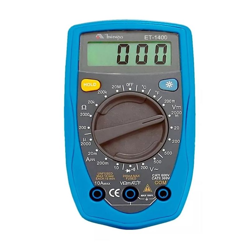 Multimetro Cat Ii-300V Et1400 Minipa