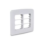 Placa 6 Postos 4x4 com Suporte Branca Miluz
