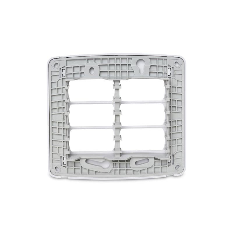 Placa 6 Postos 4x4 com Suporte Branca Miluz