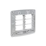 Placa 6 Postos 4x4 com Suporte Branca Miluz