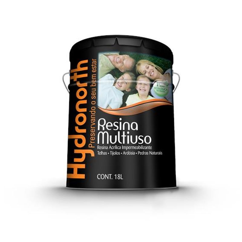 Resina Multiuso Base Solvente Brilhante Incolor 18L Hydronorth