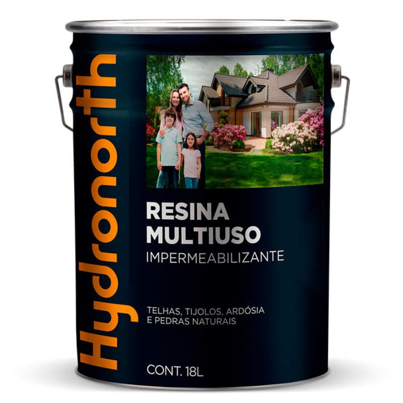 Resina Multiuso Base Solvente Brilhante Incolor 18L Hydronorth