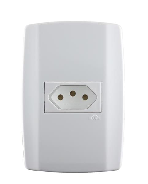 Conjunto Tomada 2P+T 10A 4x2 Slim Ilumi