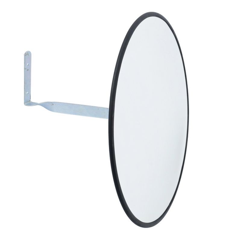 Espelho Panorâmico Convexo para Segurança 40cm Borda Borracha Metálico