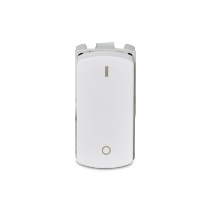 Módulo Interruptor Bipolar Simples 10A/250V Branco Miluz